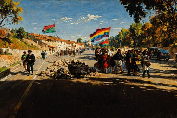 Choferes y campesinos bloquean la ruta Potosí–Sucre en protesta por la crisis económica